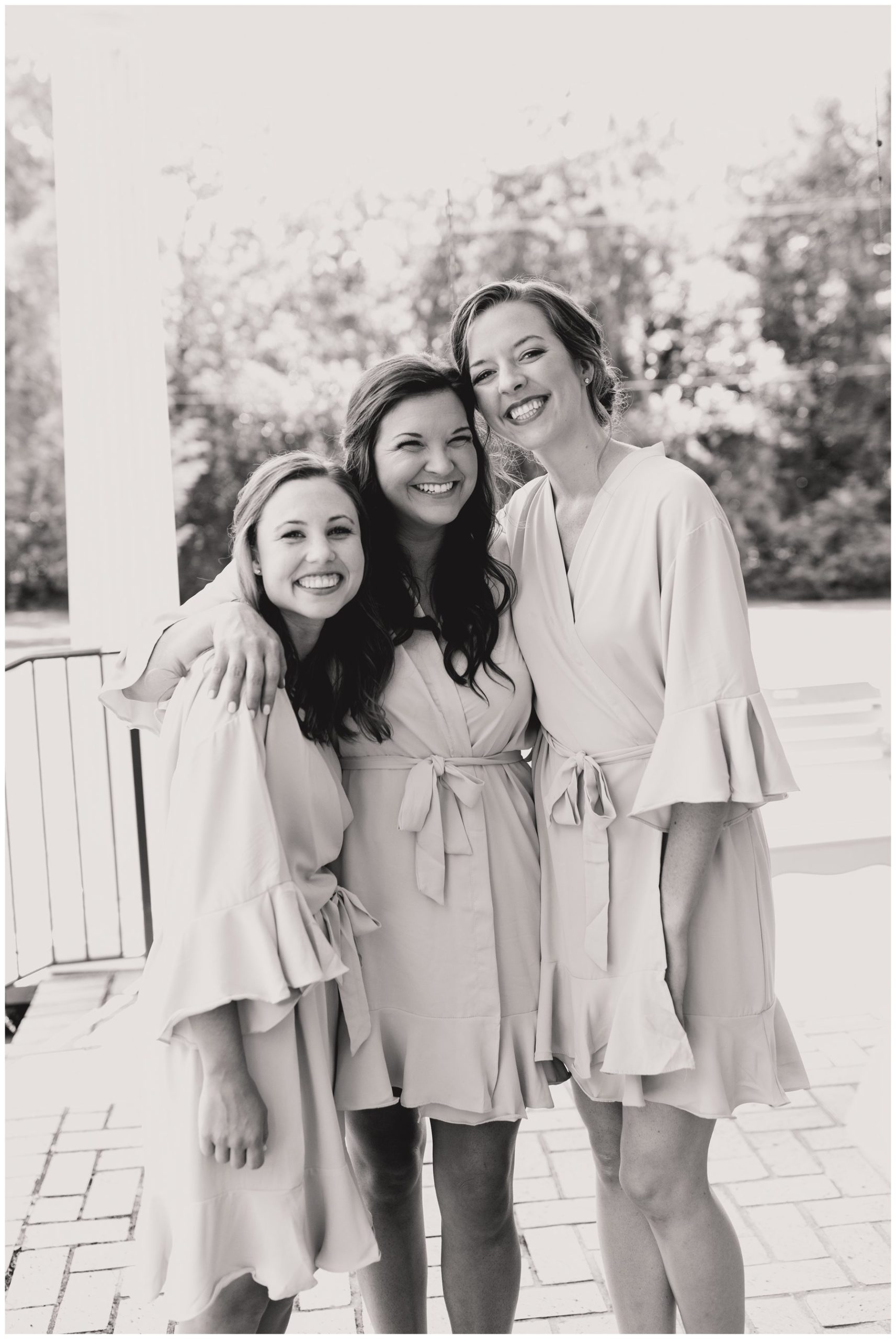 bridesmaids smiling together in Lowndesboro AL,