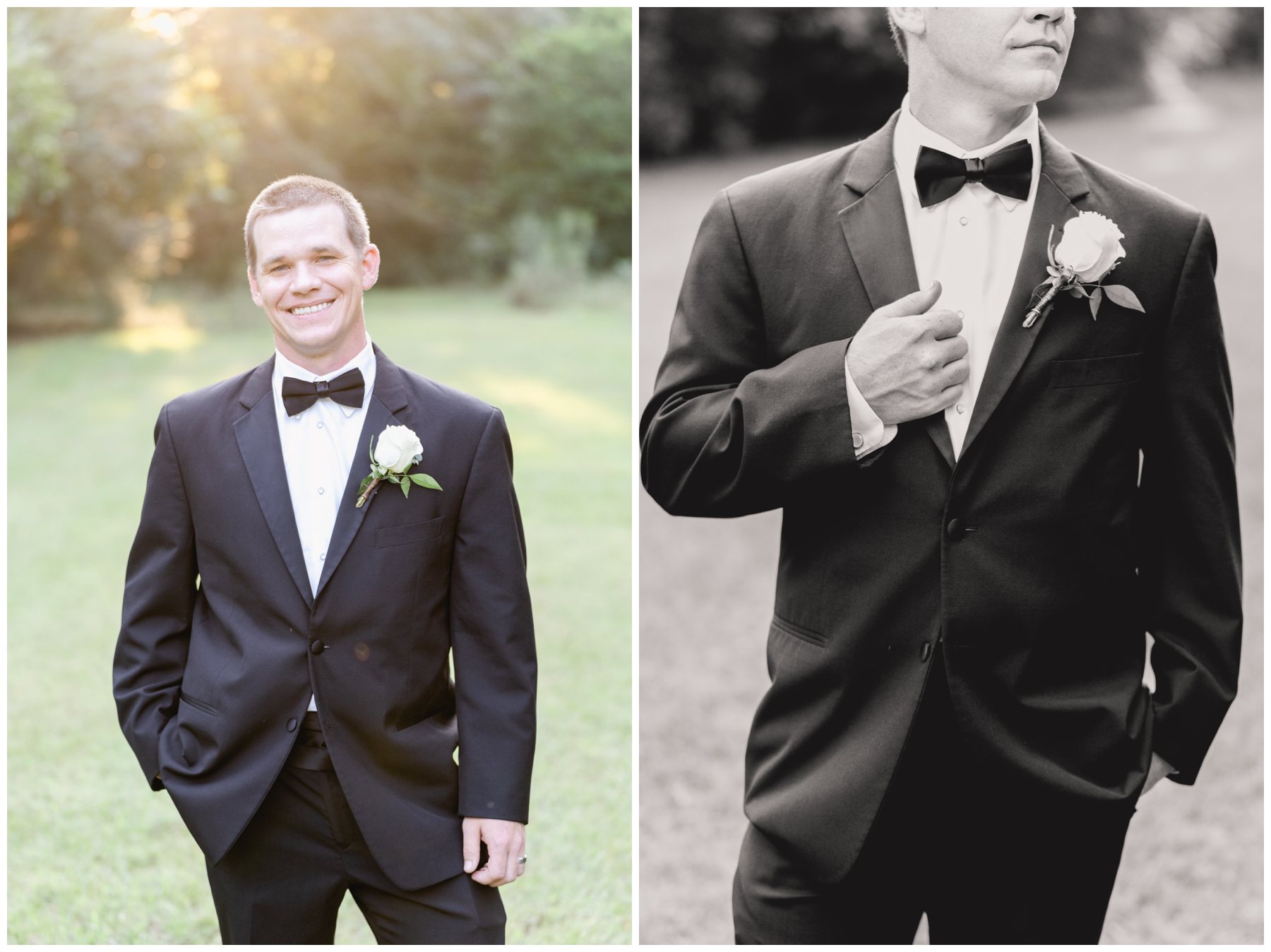 groom smiling at Merango House in Lowndesboso AL,